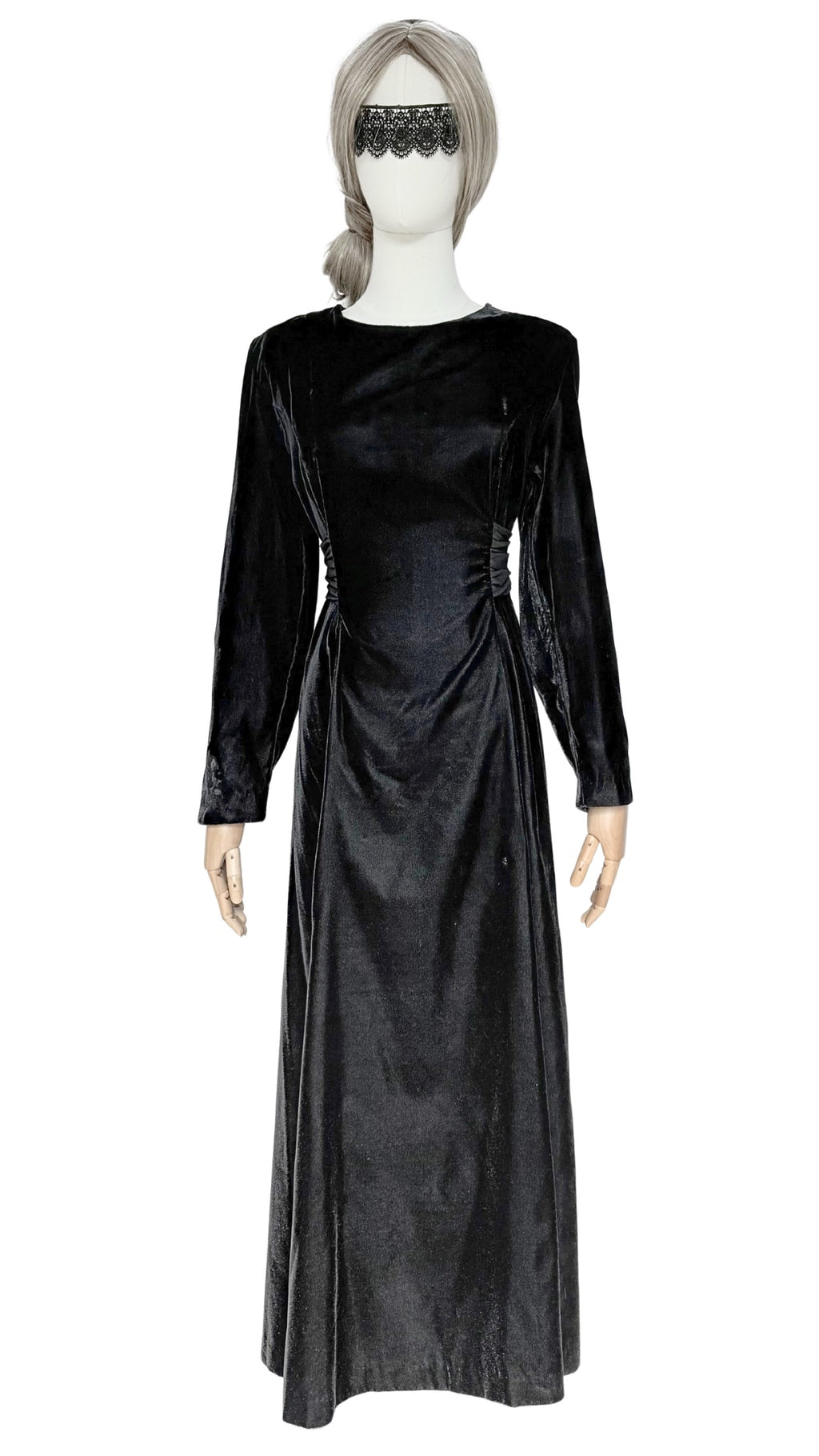 Vintage Long Sleeve Velvet Dress