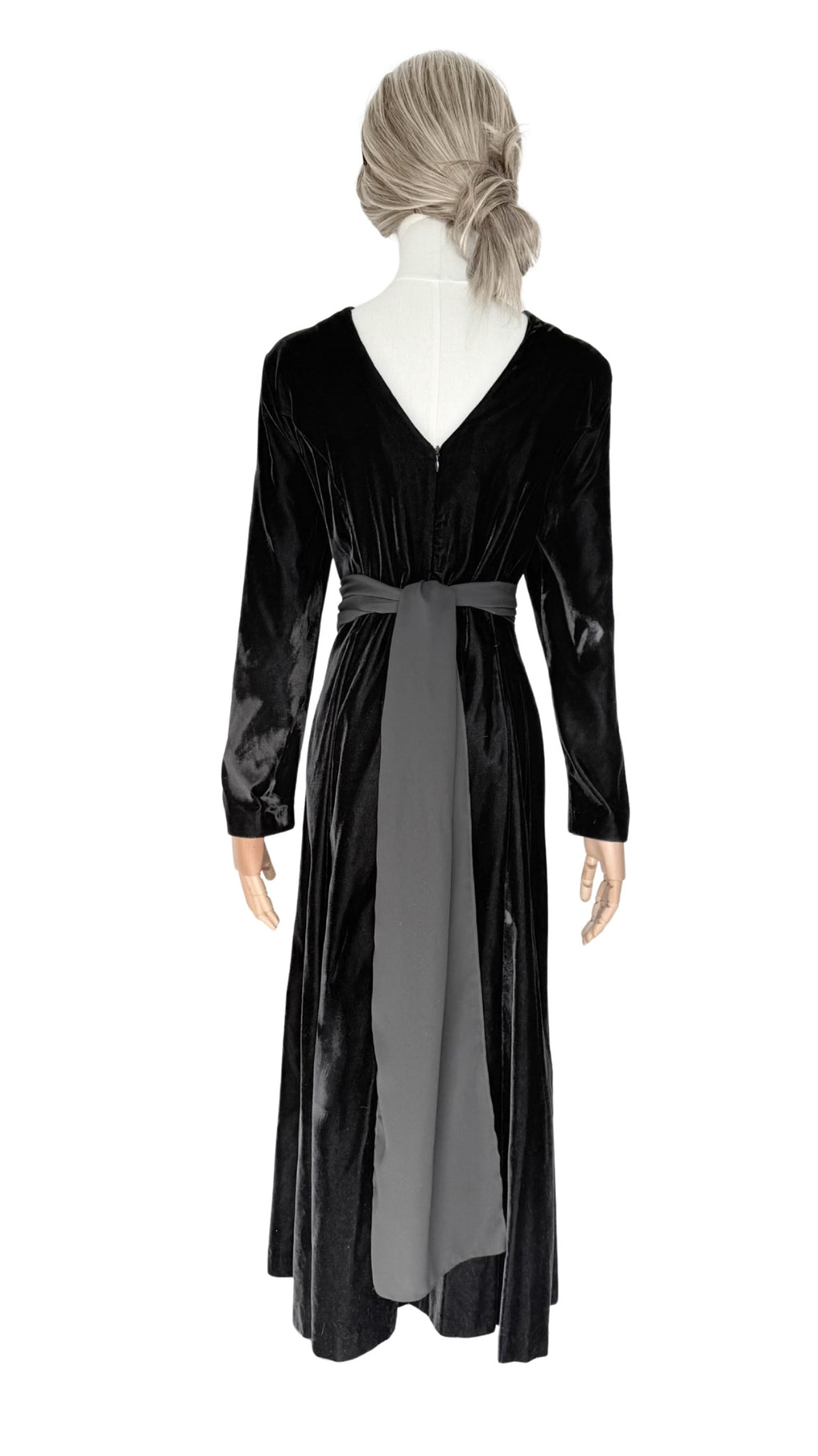Vintage Long Sleeve Velvet Dress