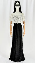 Brand New Mikael Aghal B&W Lace Dress