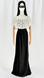 Brand New Mikael Aghal B&W Lace Dress