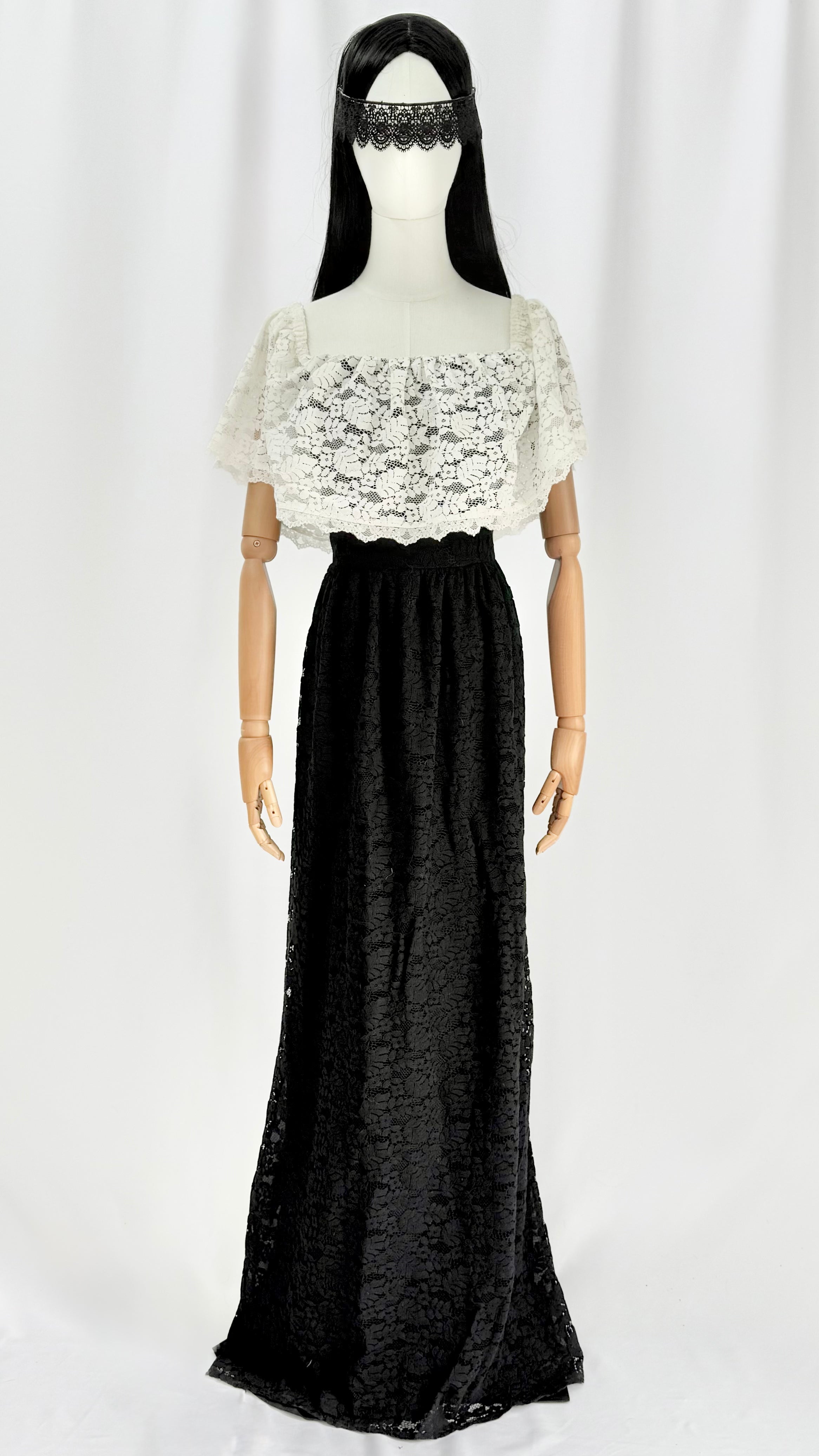 Brand New Mikael Aghal B&W Lace Dress