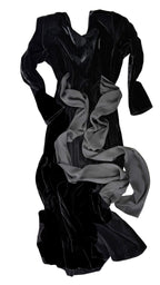 Vintage Long Sleeve Velvet Dress