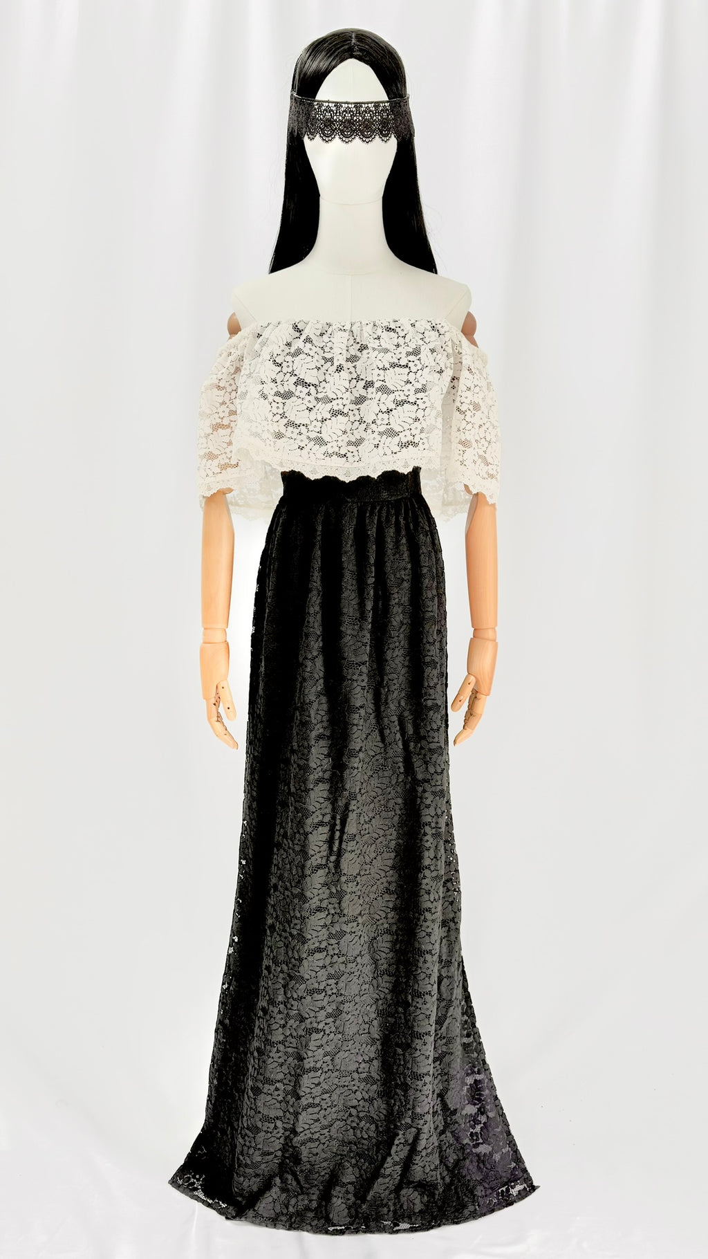 Brand New Mikael Aghal B&W Lace Dress