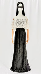 Brand New Mikael Aghal B&W Lace Dress