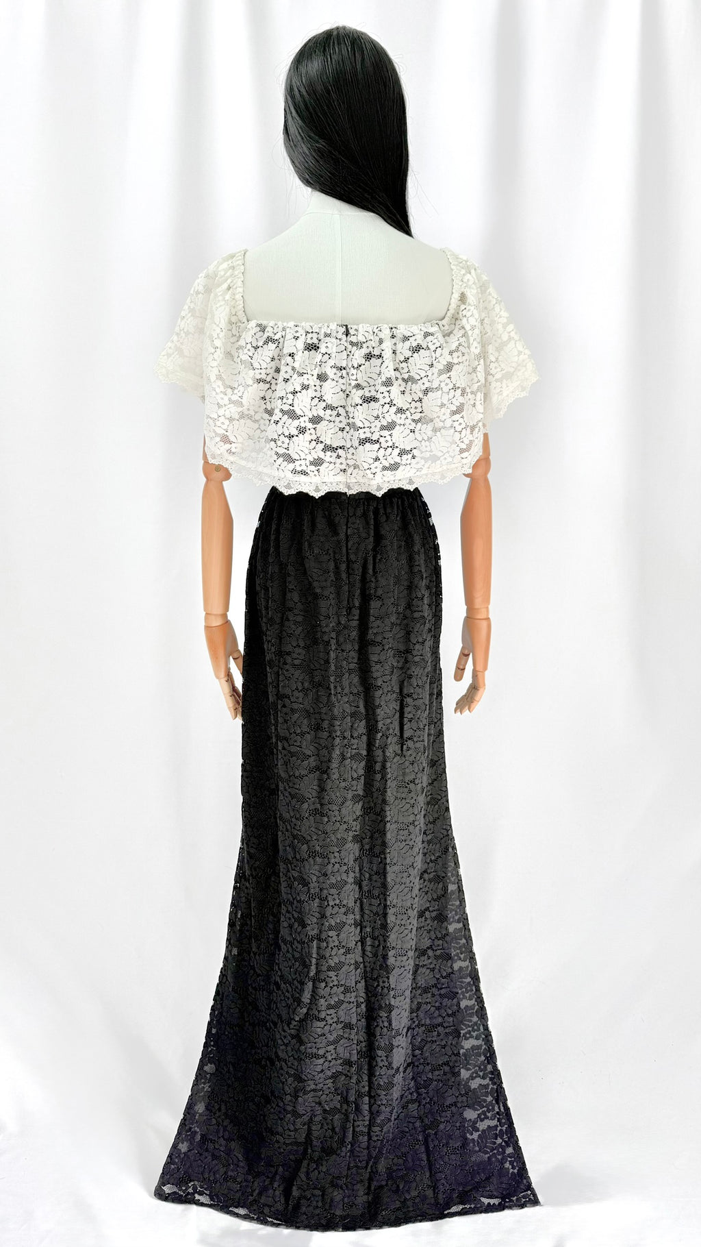 Brand New Mikael Aghal B&W Lace Dress
