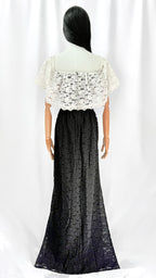 Brand New Mikael Aghal B&W Lace Dress