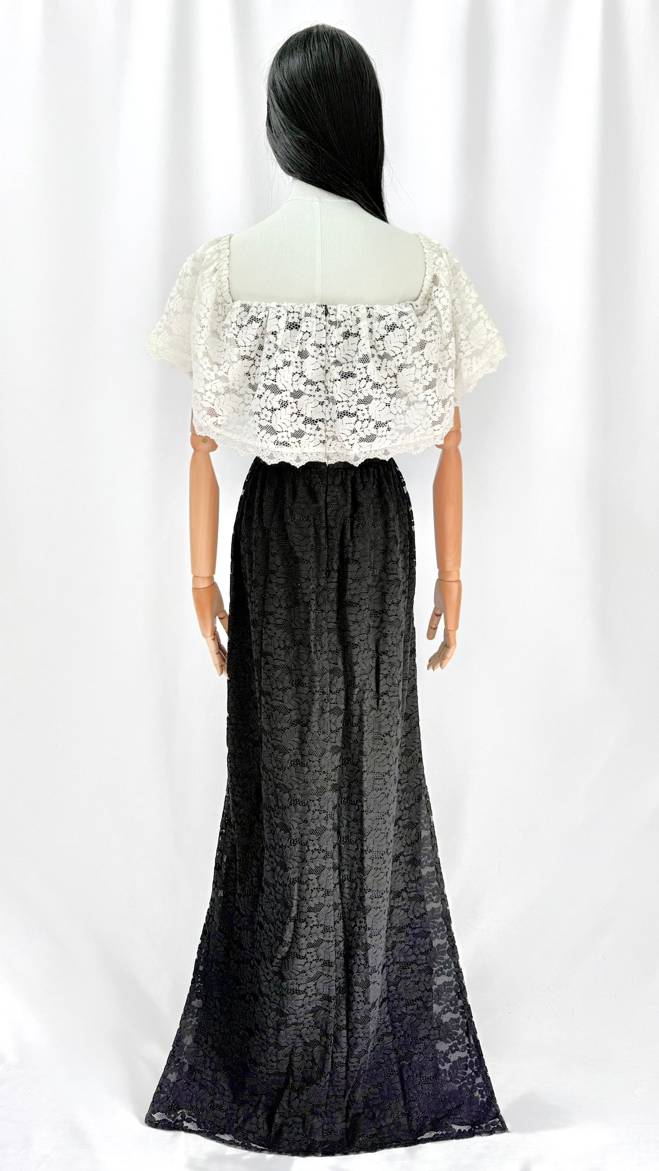 Brand New Mikael Aghal B&W Lace Dress